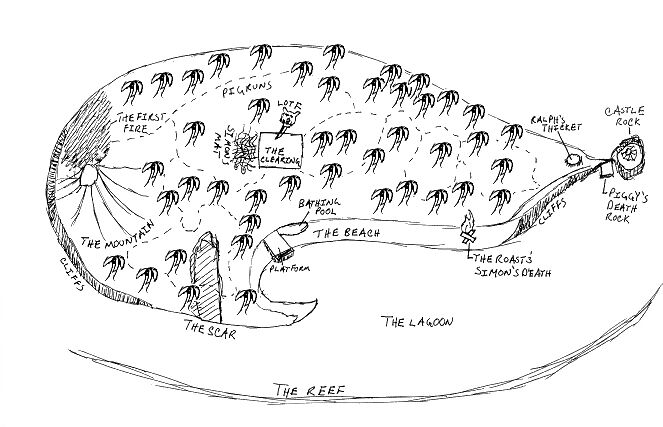 map of the island